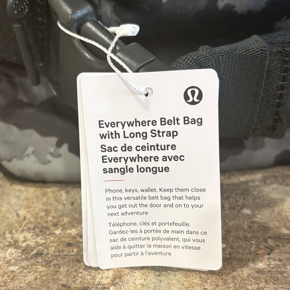 NWT Lululemon Everywhere Belt Bag Long Strap In Thawed Camo Grey Multi - Picture 9 of 9